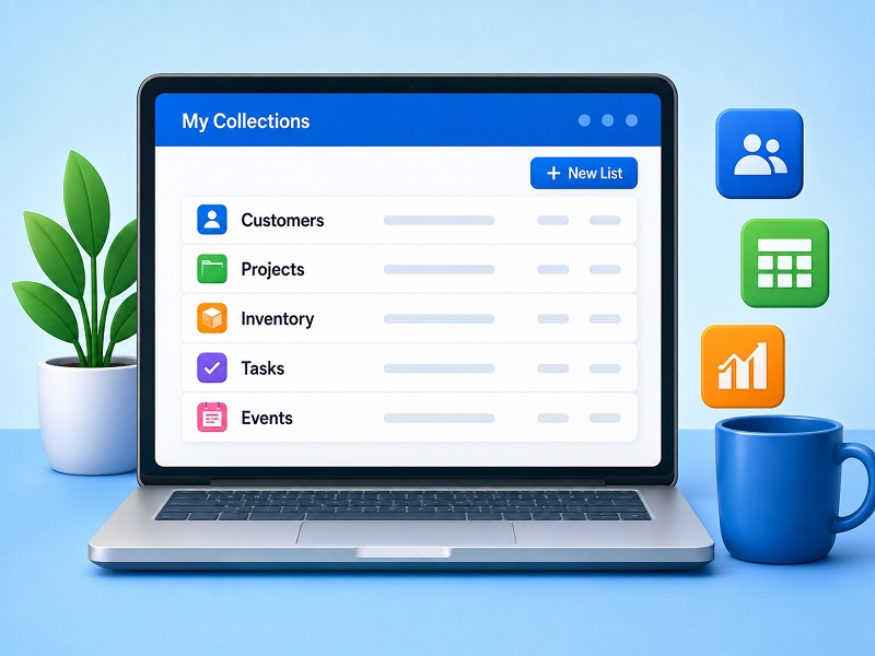Create your own data lists and collections